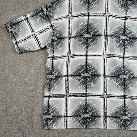 South Pole Shirt Mens Size XL Gray Loose Baggy Button Down Loop Collar Vintage - Picture 9 of 16